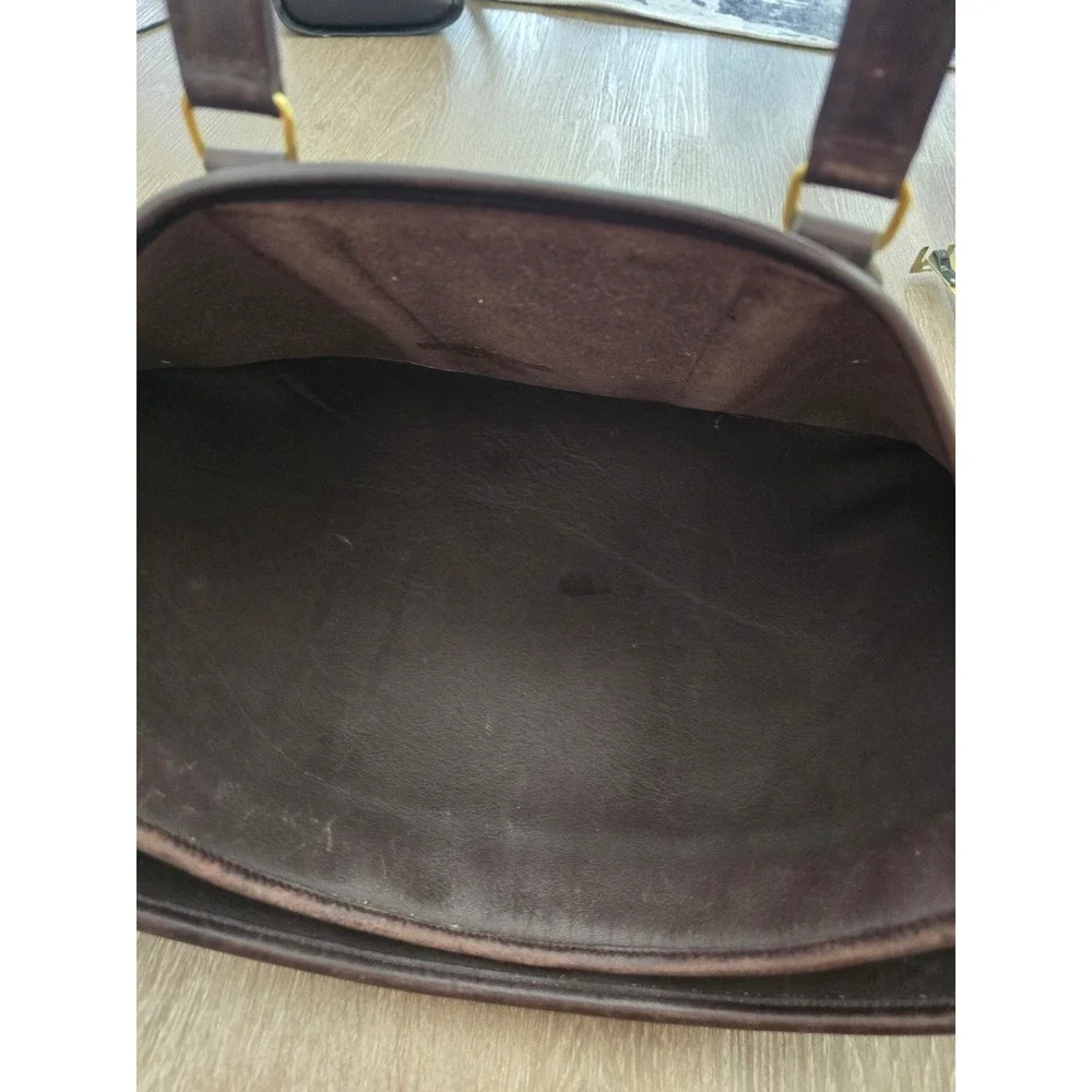 Vintage Coach Mahogany Leather Briefcase Laptop Bag Brown 0532 Distressed